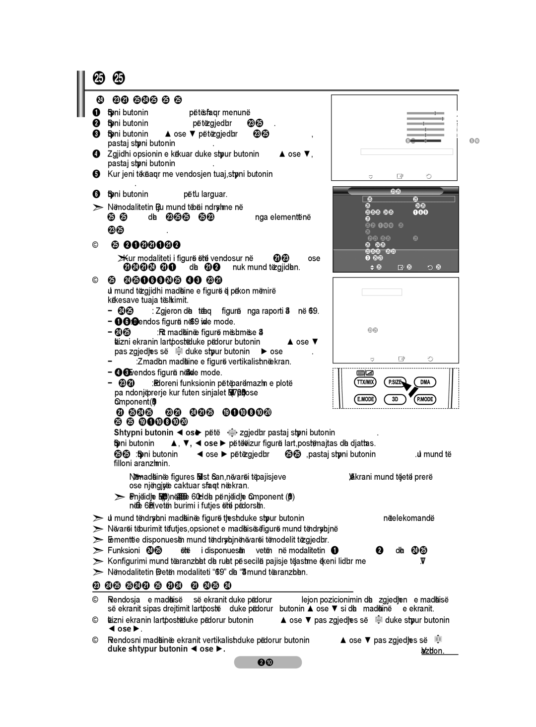 Samsung BN68-01528B-02 user manual Opsionet e Figurës 