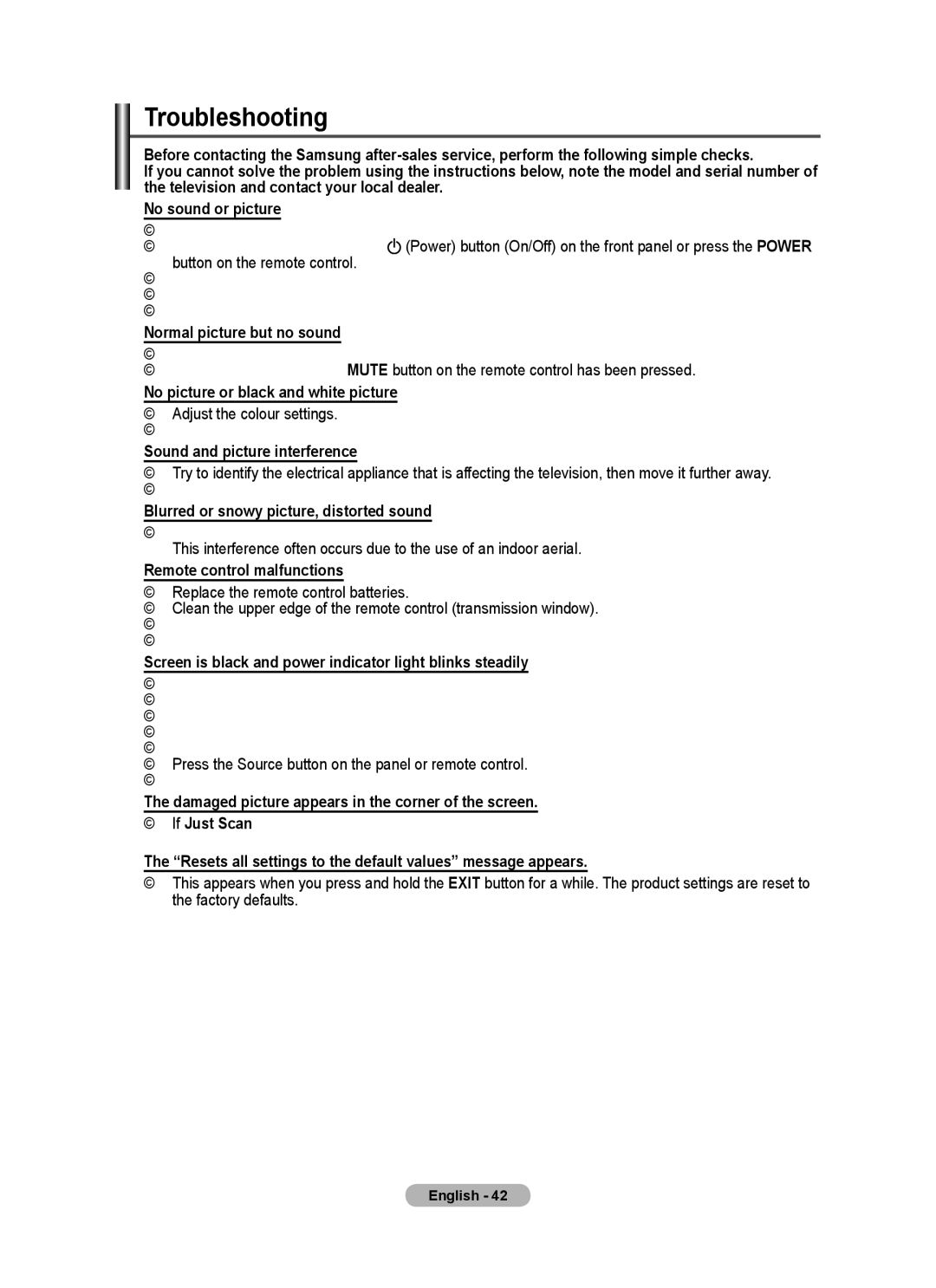 Samsung BN68-01528B-02 user manual Troubleshooting 