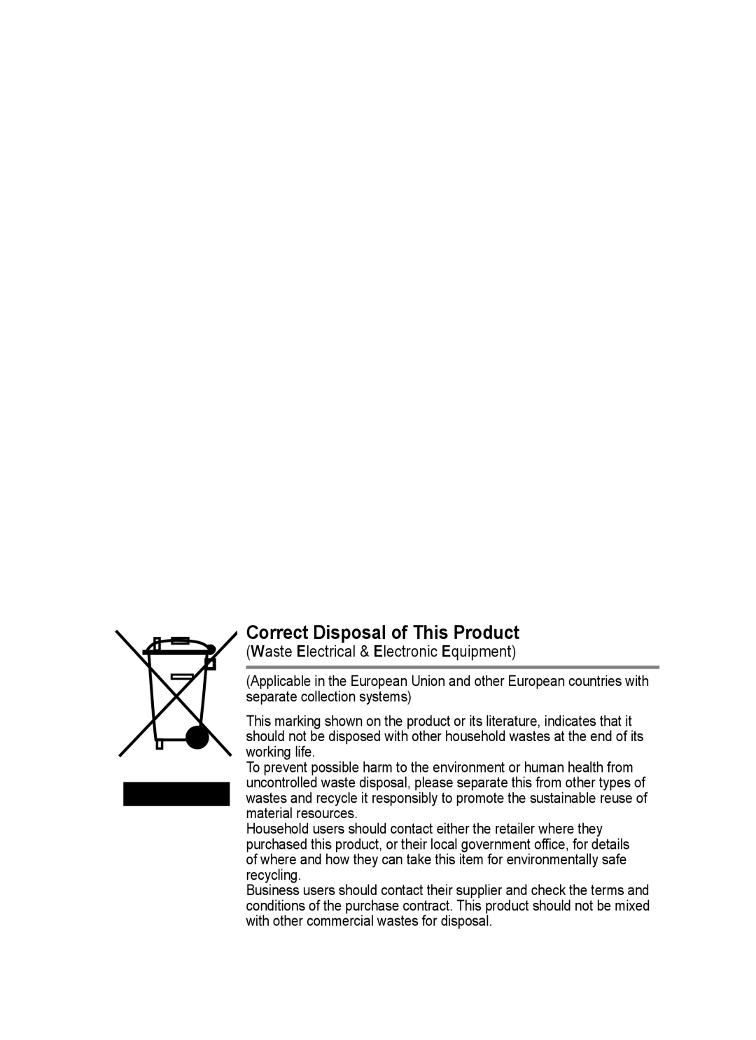 Samsung BN68-01528B-02 user manual Correct Disposal of This Product 