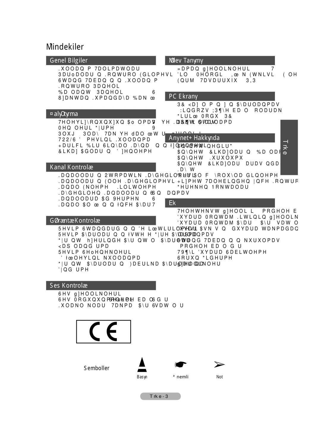 Samsung BN68-01528B-02 user manual İçindekiler 