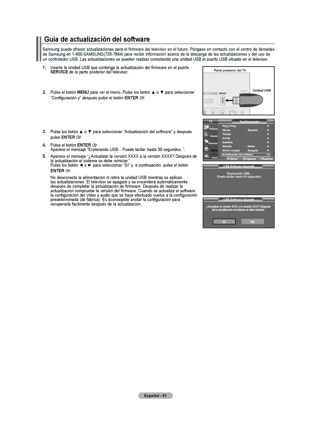 Samsung BN68-01541A-01 user manual Guía de actualización del software 