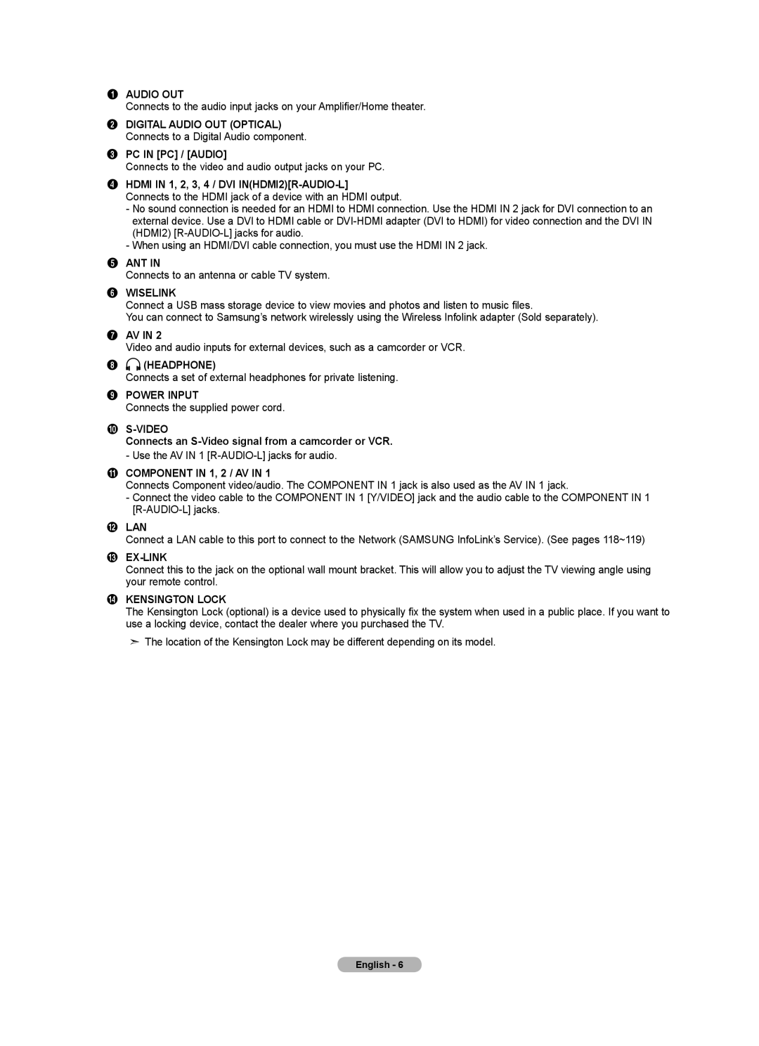 Samsung BN68-01691A-02 user manual PC in PC / Audio, Hdmi in 1, 2, 3, 4 / DVI INHDMI2R-AUDIO-L 