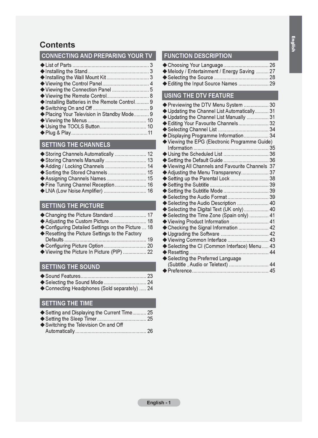 Samsung BN68-01702A-00 user manual Contents 