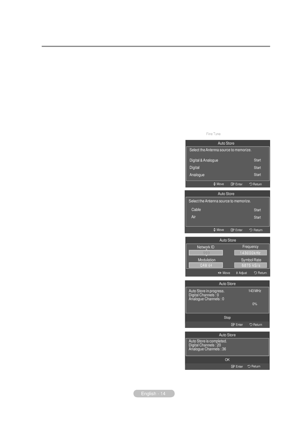 Samsung BN68-01783B-00 user manual Storing Channels Automatically 