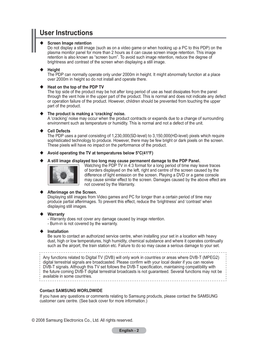 Samsung BN68-01783B-00 user manual User Instructions 