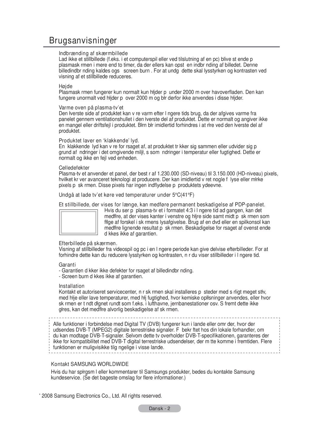 Samsung BN68-01783B-00 user manual Brugsanvisninger 