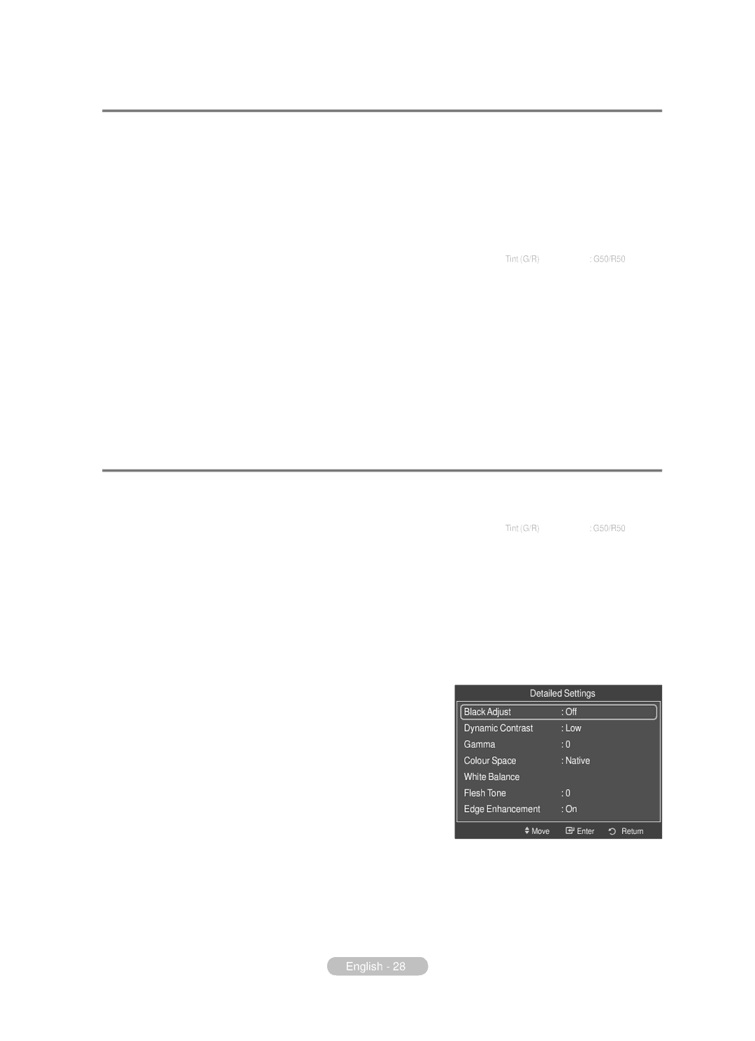 Samsung BN68-01783B-00 user manual Customizing the Picture Settings, Configuring Detailed Settings on the Picture 