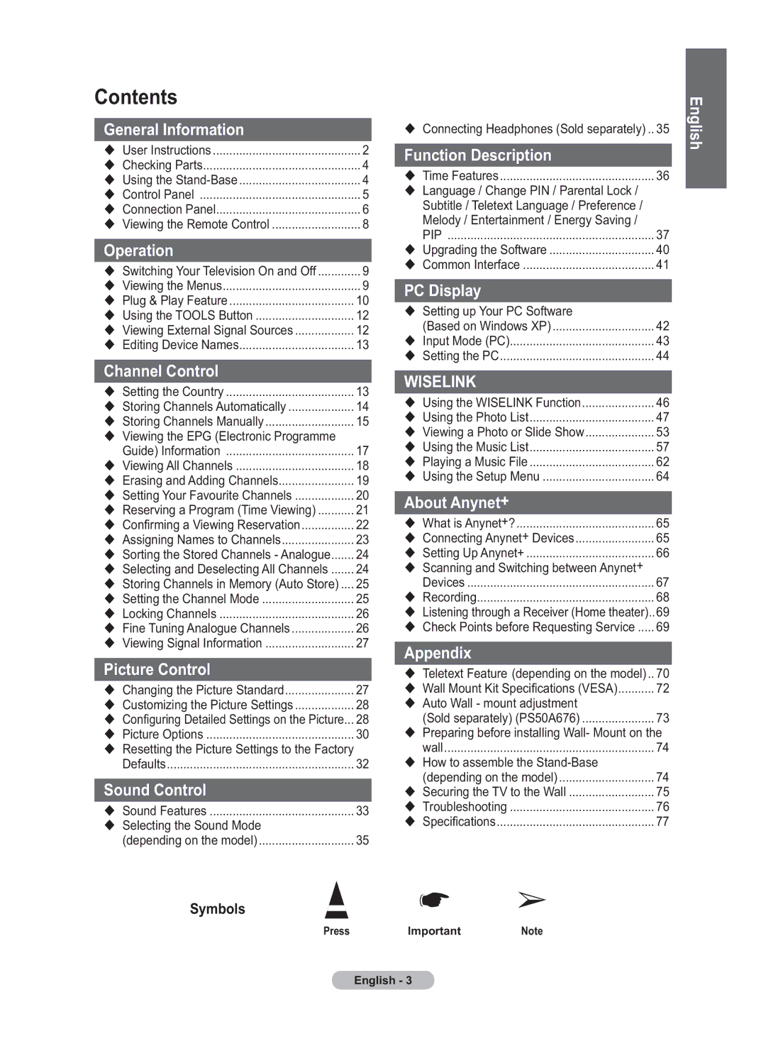 Samsung BN68-01783B-00 user manual Contents 