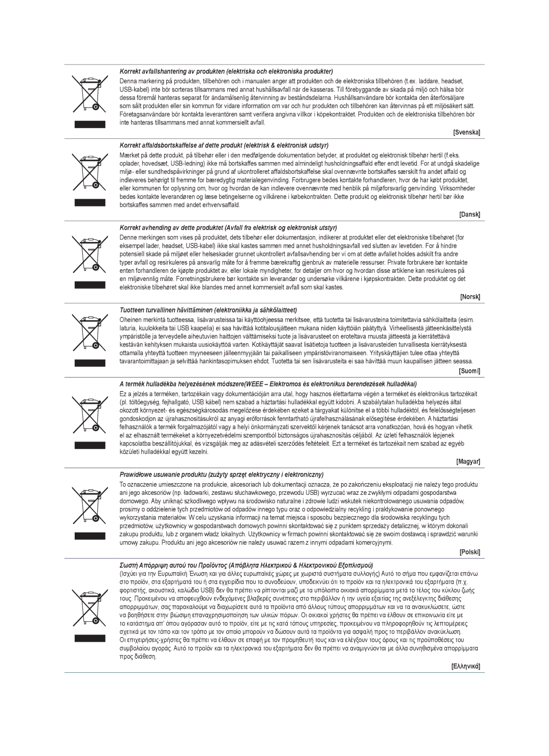 Samsung BN68-01899D-00 user manual Svenska 