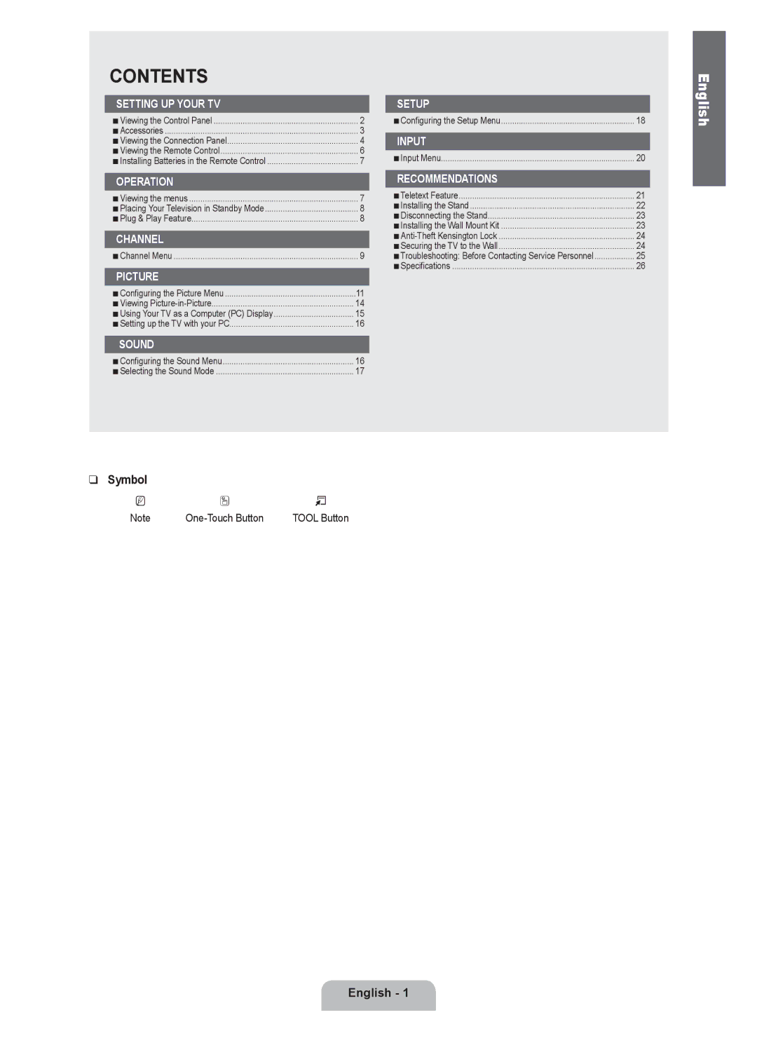 Samsung BN68-01911D-00 user manual Contents 