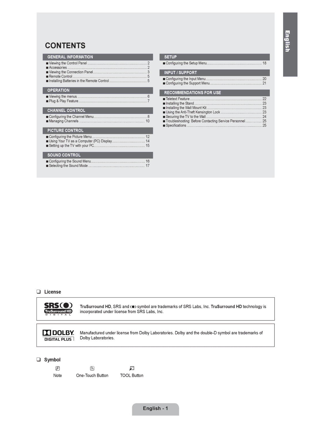 Samsung BN68-01981D-01 user manual Contents 