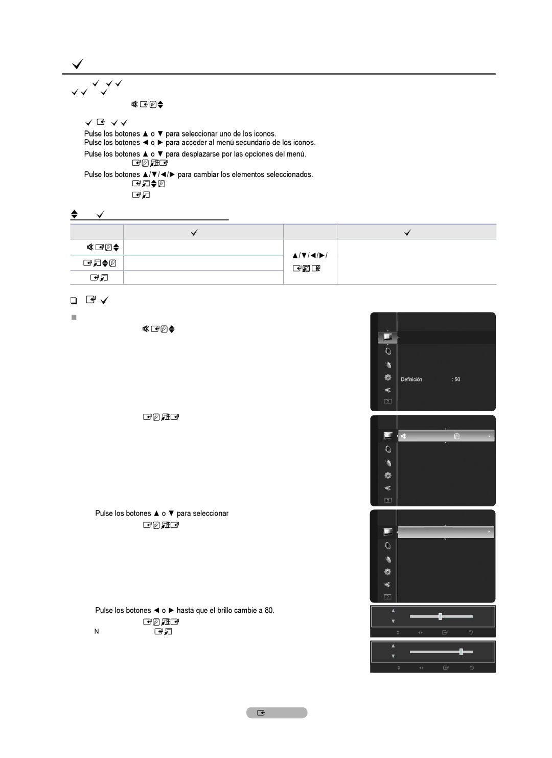 Samsung BN68-02426A-00 user manual Visualización de los menús, Uso de los botones del mando a distancia, Botón Función 