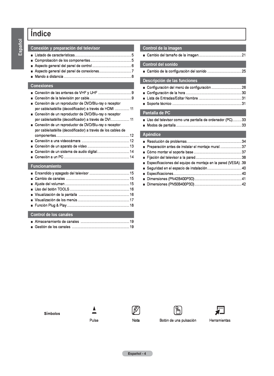 Samsung BN68-02426A-00 user manual Índice 