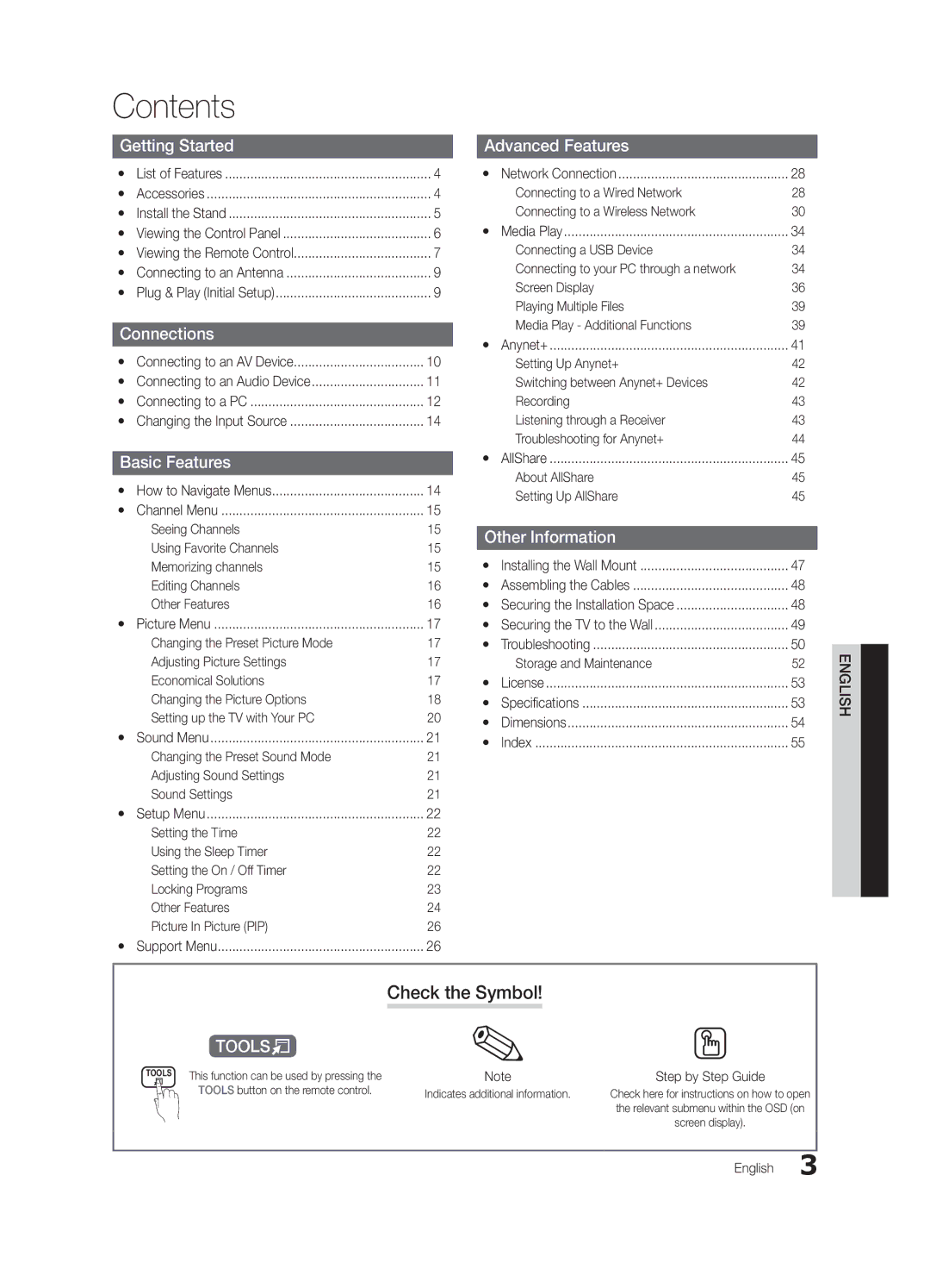 Samsung PC550-ZA, BN68-02580A-05 user manual Contents 