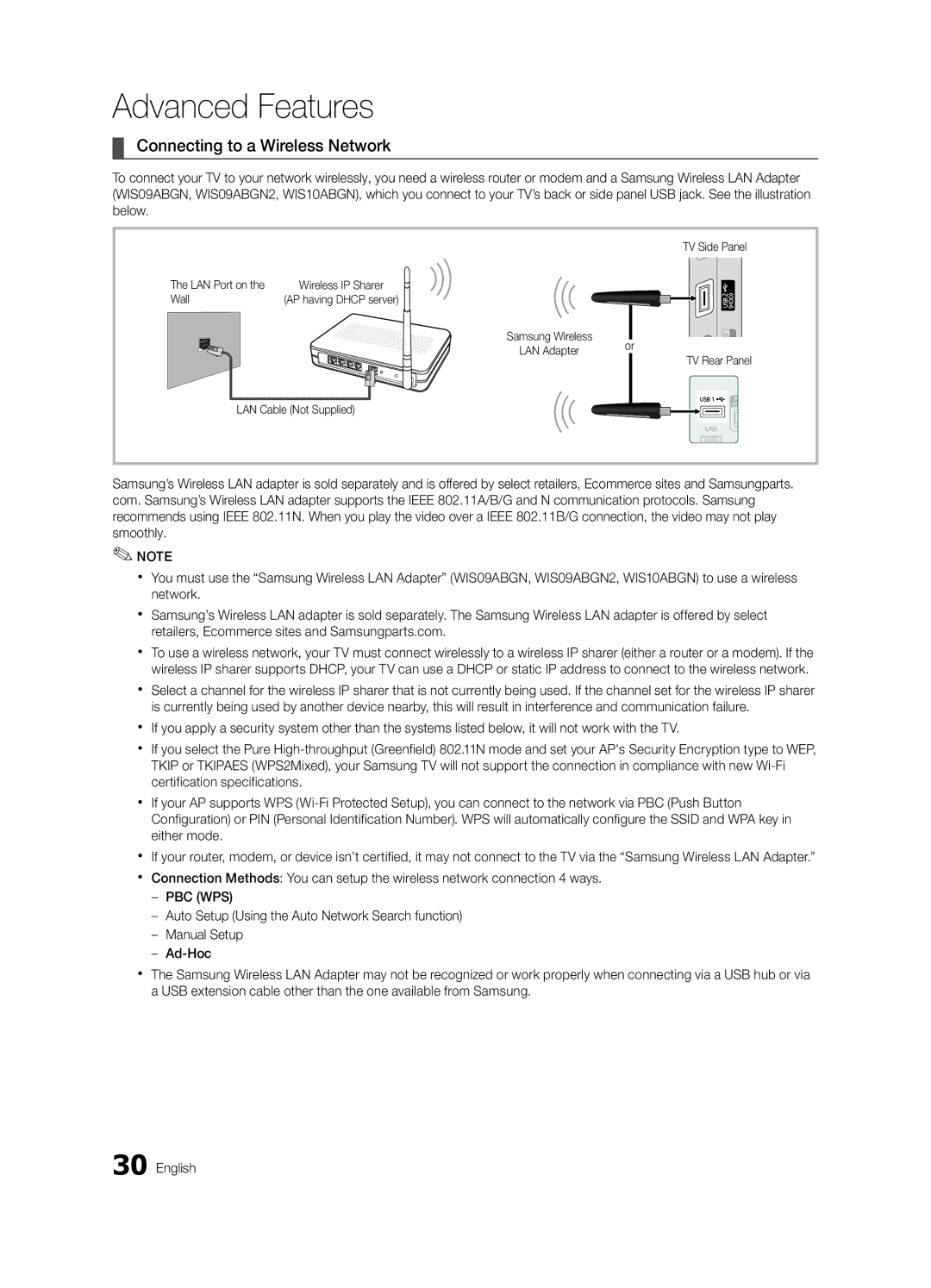 Samsung BN68-02580A-05, PC550-ZA user manual Connecting to a Wireless Network 