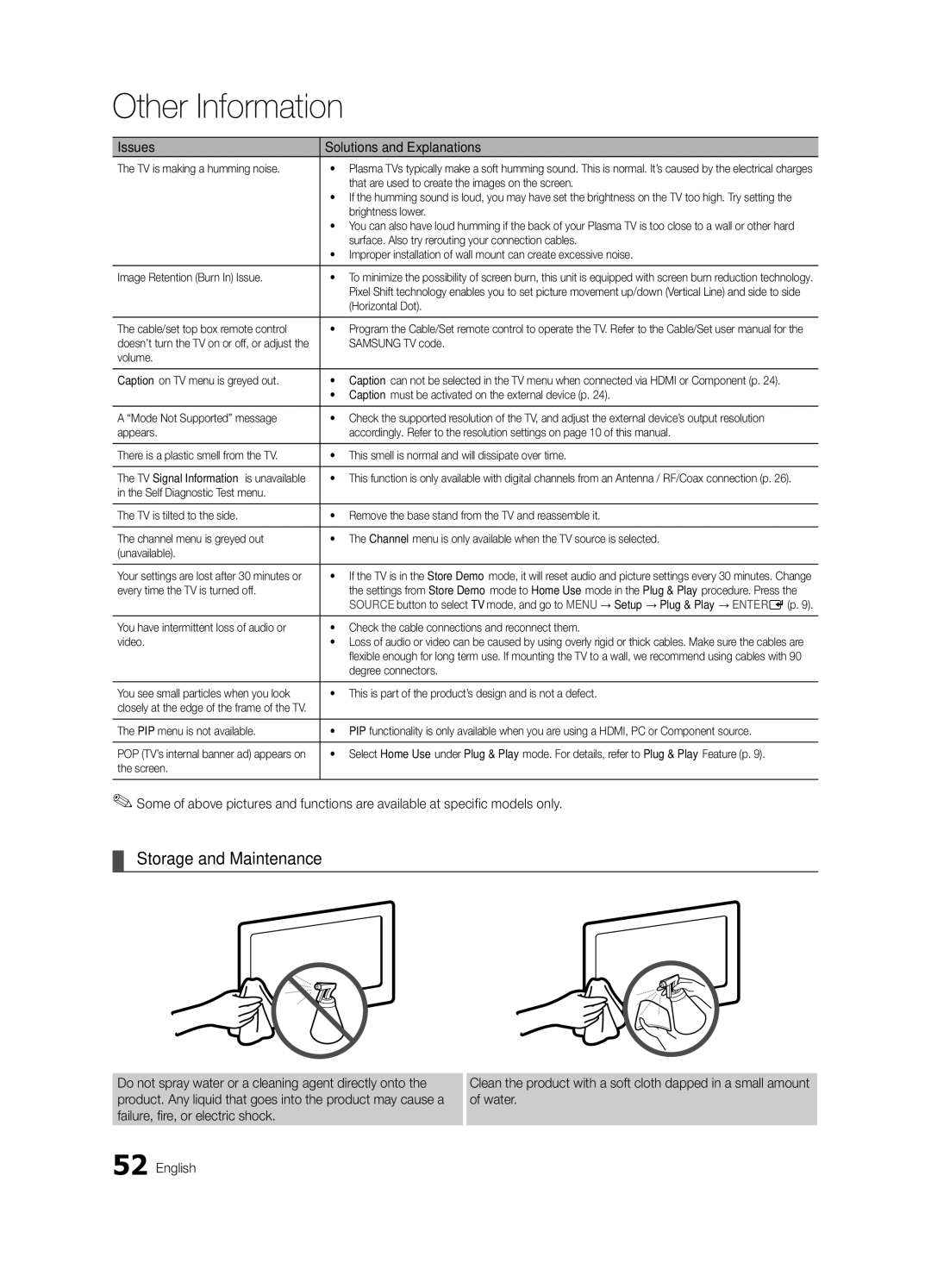 Samsung BN68-02580B-05, PC550-ZC user manual Storage and Maintenance 