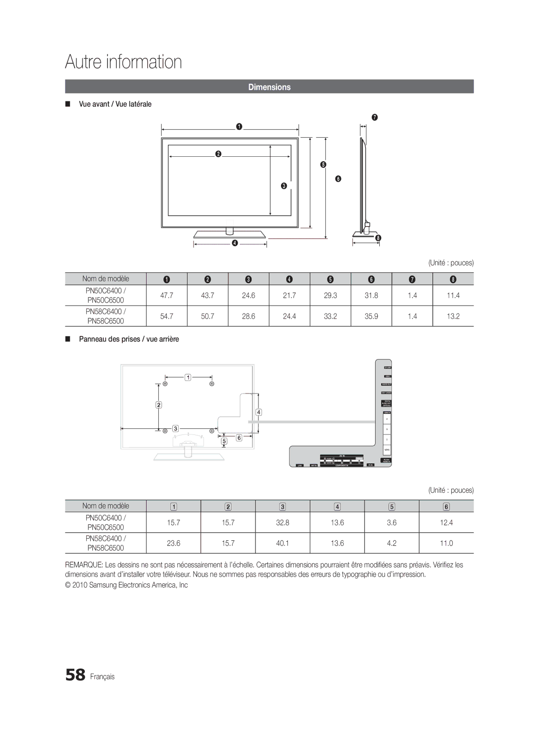 Samsung BN68-02581B-04, PC6500-ZC Vue avant / Vue latérale, Nom de modèle, Samsung Electronics America, Inc Français 