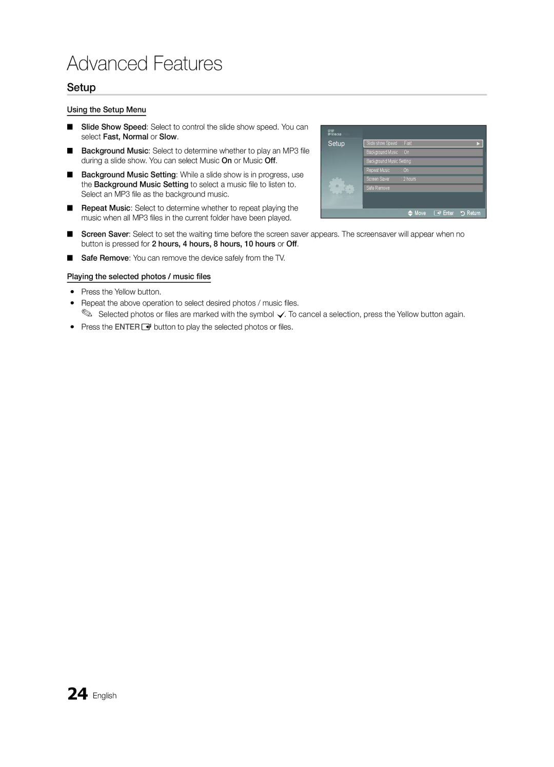 Samsung BN68-02582B-05, LC350-ZC user manual Setup 