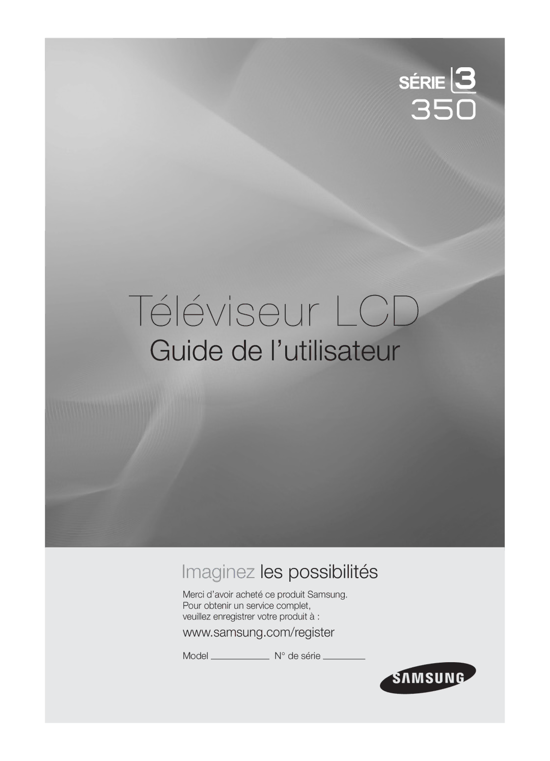 Samsung LC350-ZC, BN68-02582B-05 user manual Téléviseur LCD, De série 