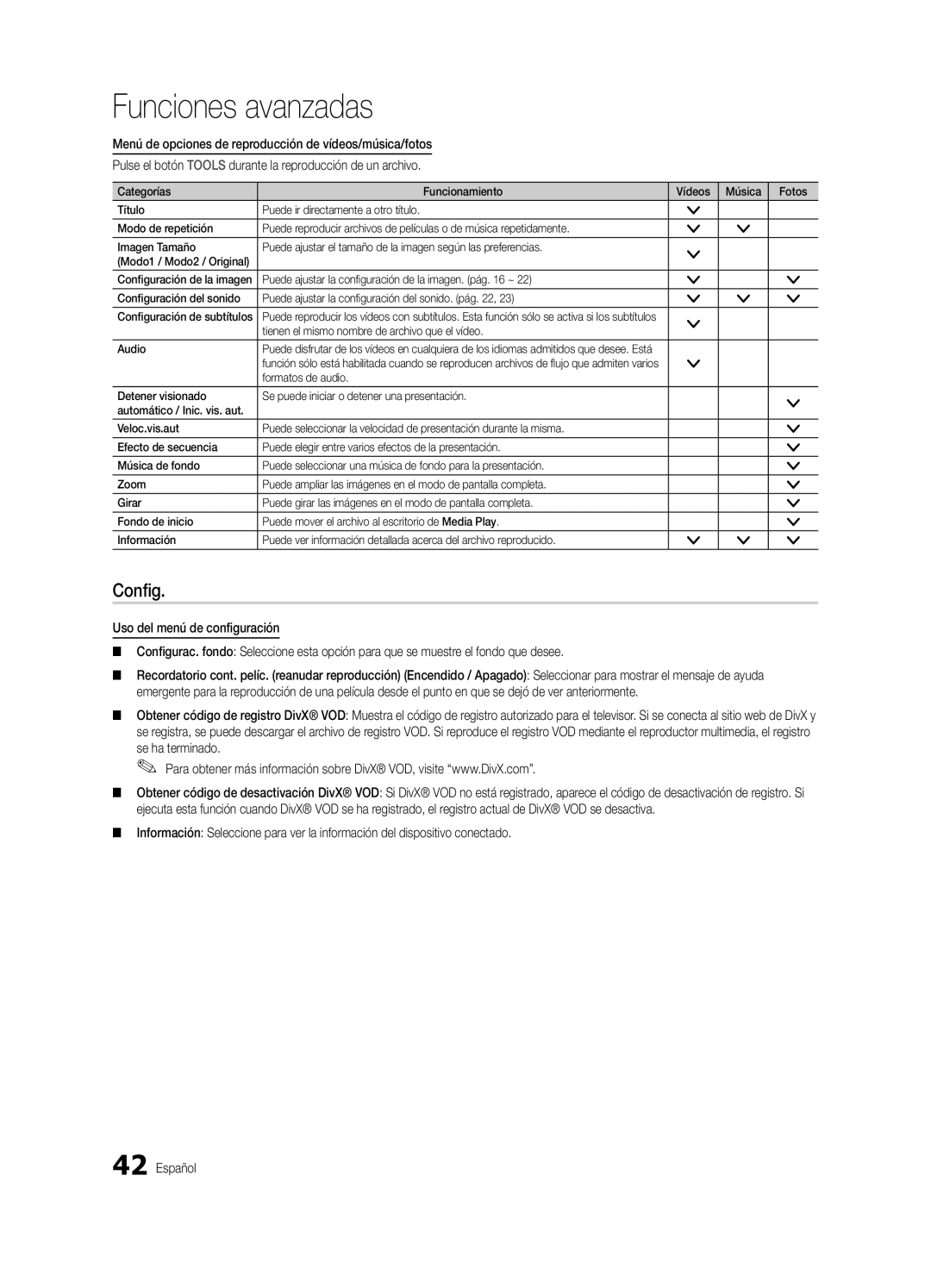 Samsung PN50C8000, BN68-02586A-04, PN63C8000, PN58C8000 Config, Tienen el mismo nombre de archivo que el vídeo Audio 