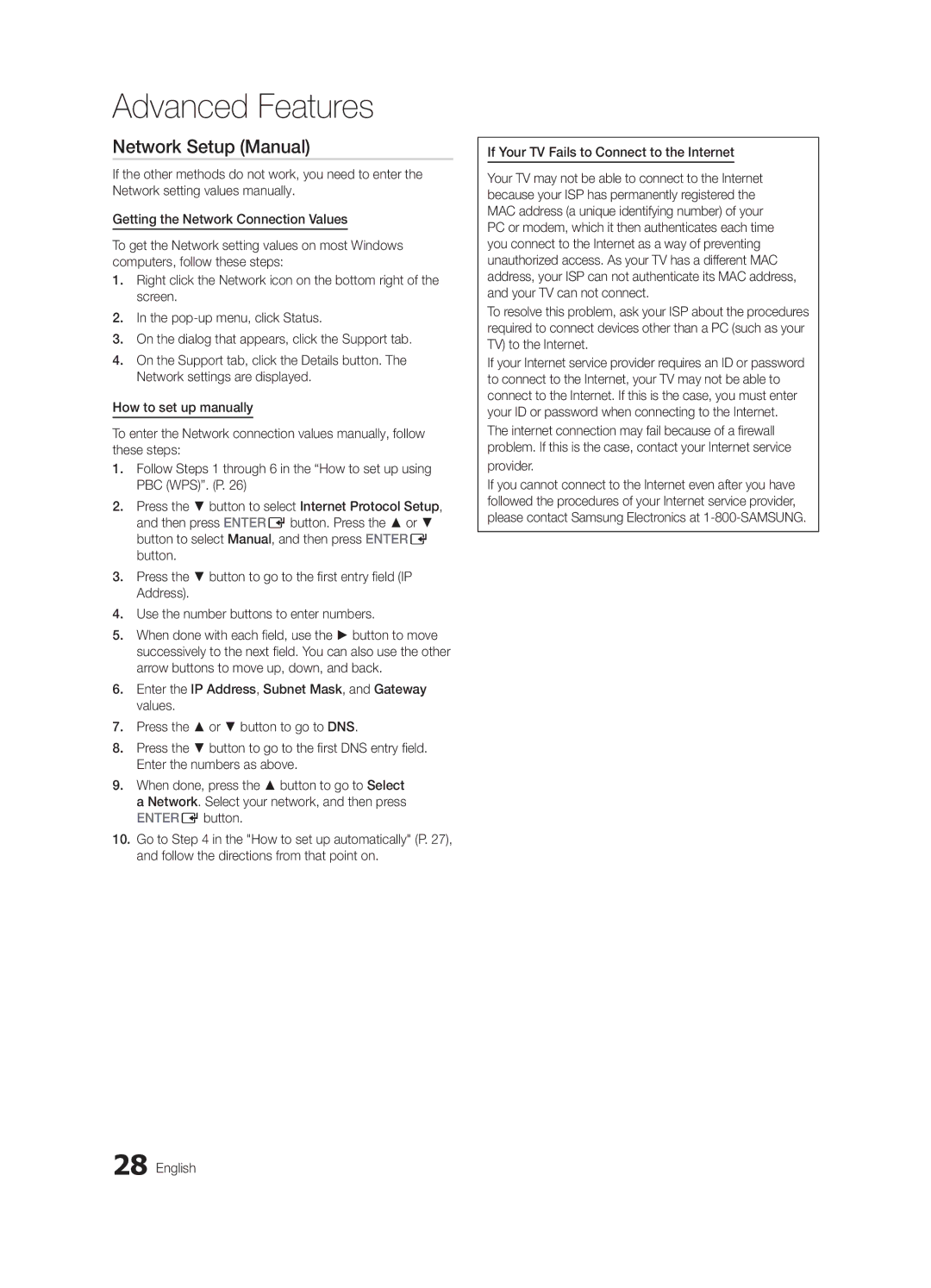 Samsung BN68-02604A-05, LC550-ZA user manual Network Setup Manual, Provider 