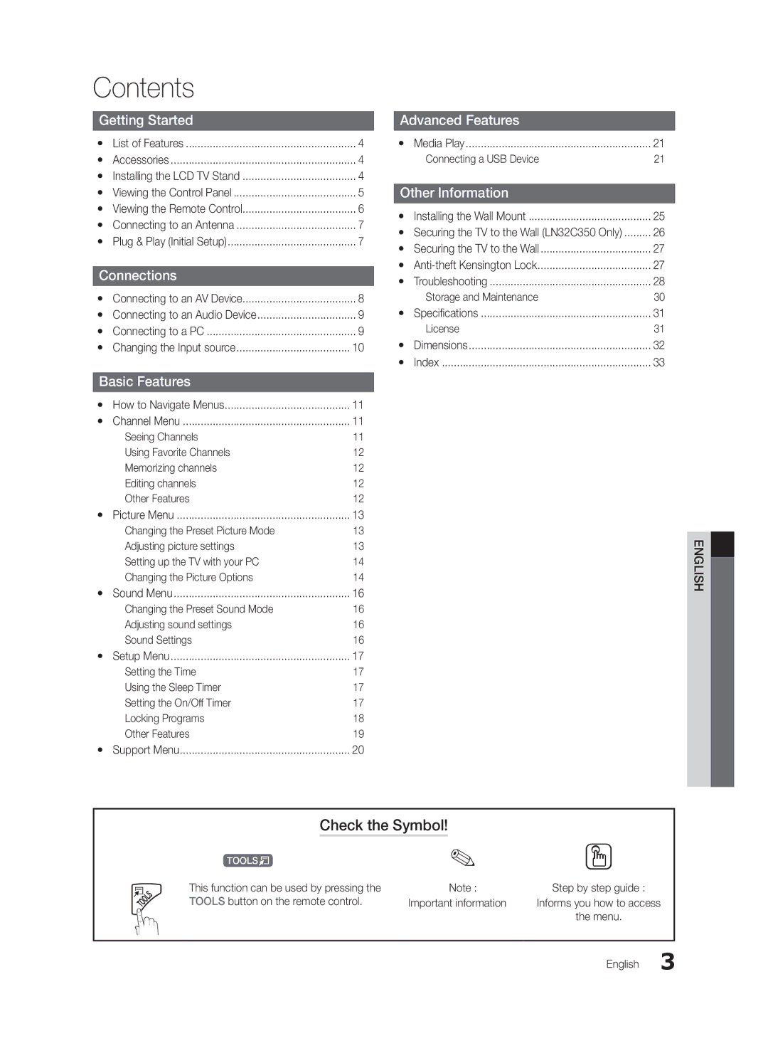 Samsung BN68-02620B-06 user manual Contents 