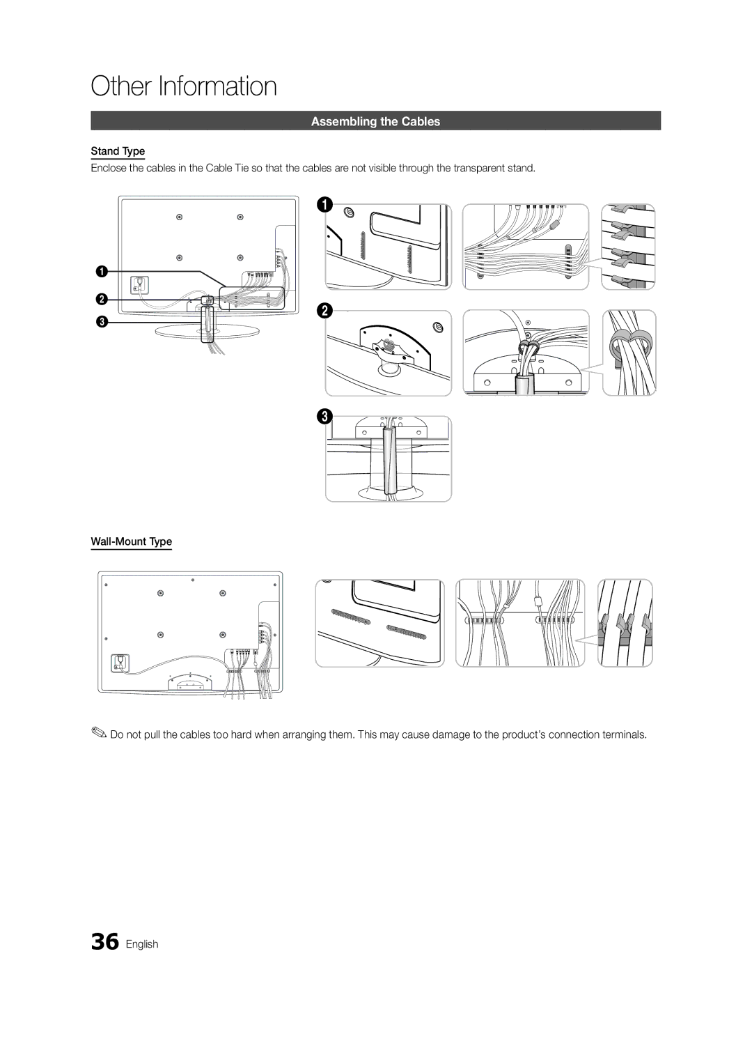 Samsung BN68-02651A-03 user manual Other Information, Assembling the Cables 