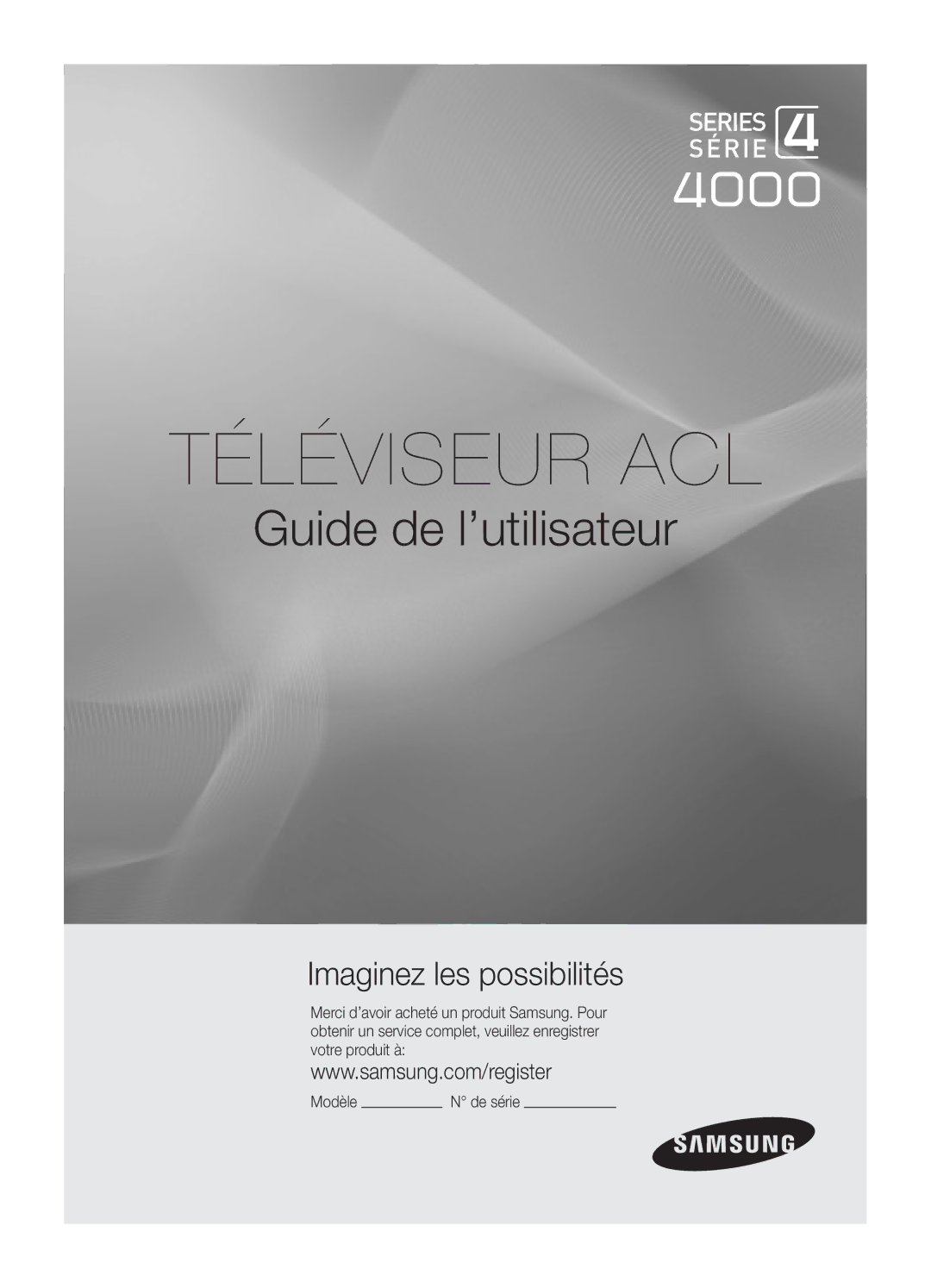 Samsung BN68-02651B-04 user manual Téléviseur ACL, Modèle De série 