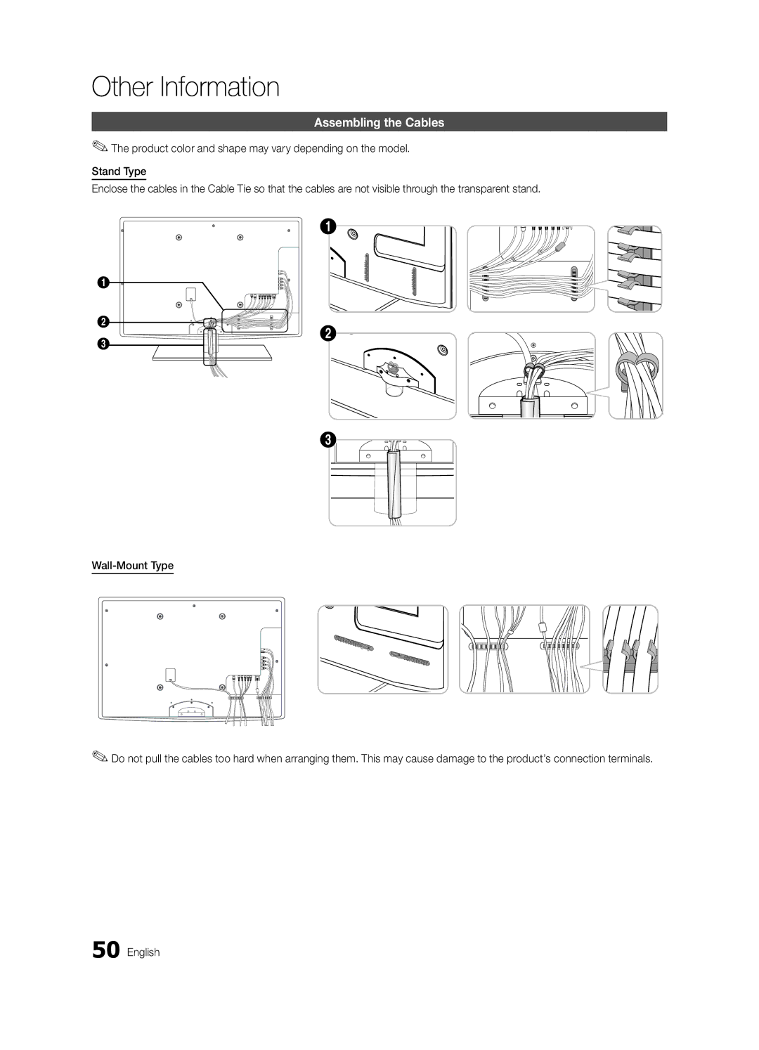 Samsung BN68-02711F-04 user manual Other Information, Assembling the Cables 