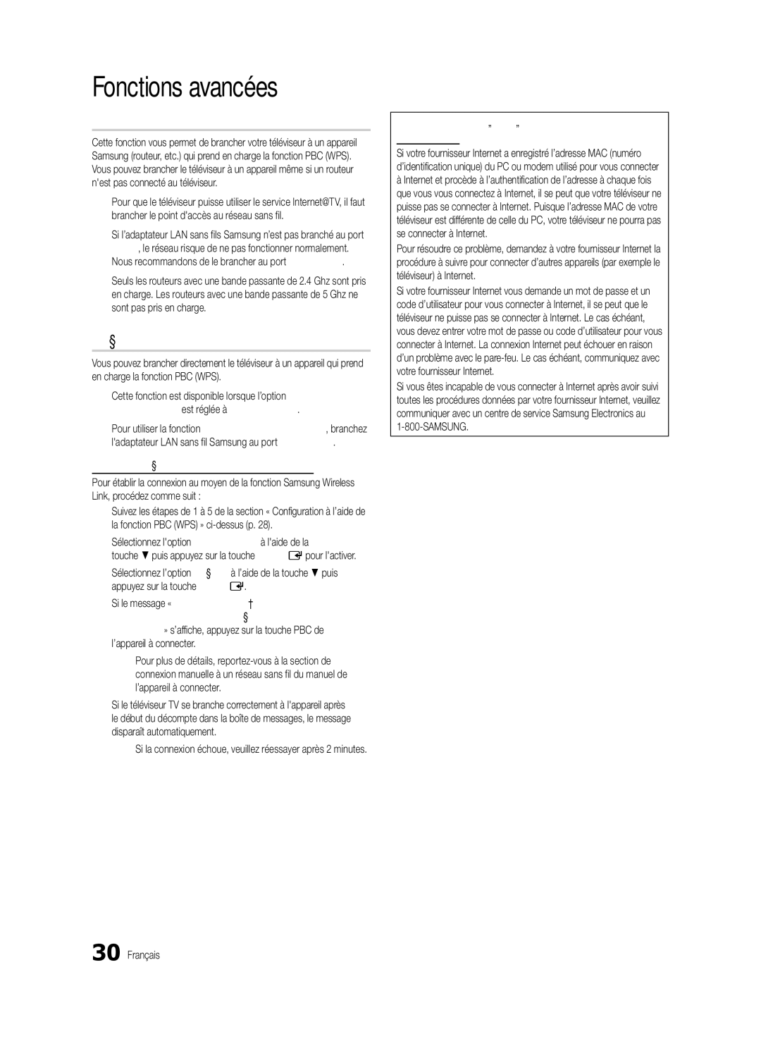 Samsung BN68-02711F-04 user manual Connexion SWL, ’appareil à connecter, Disparaît automatiquement 