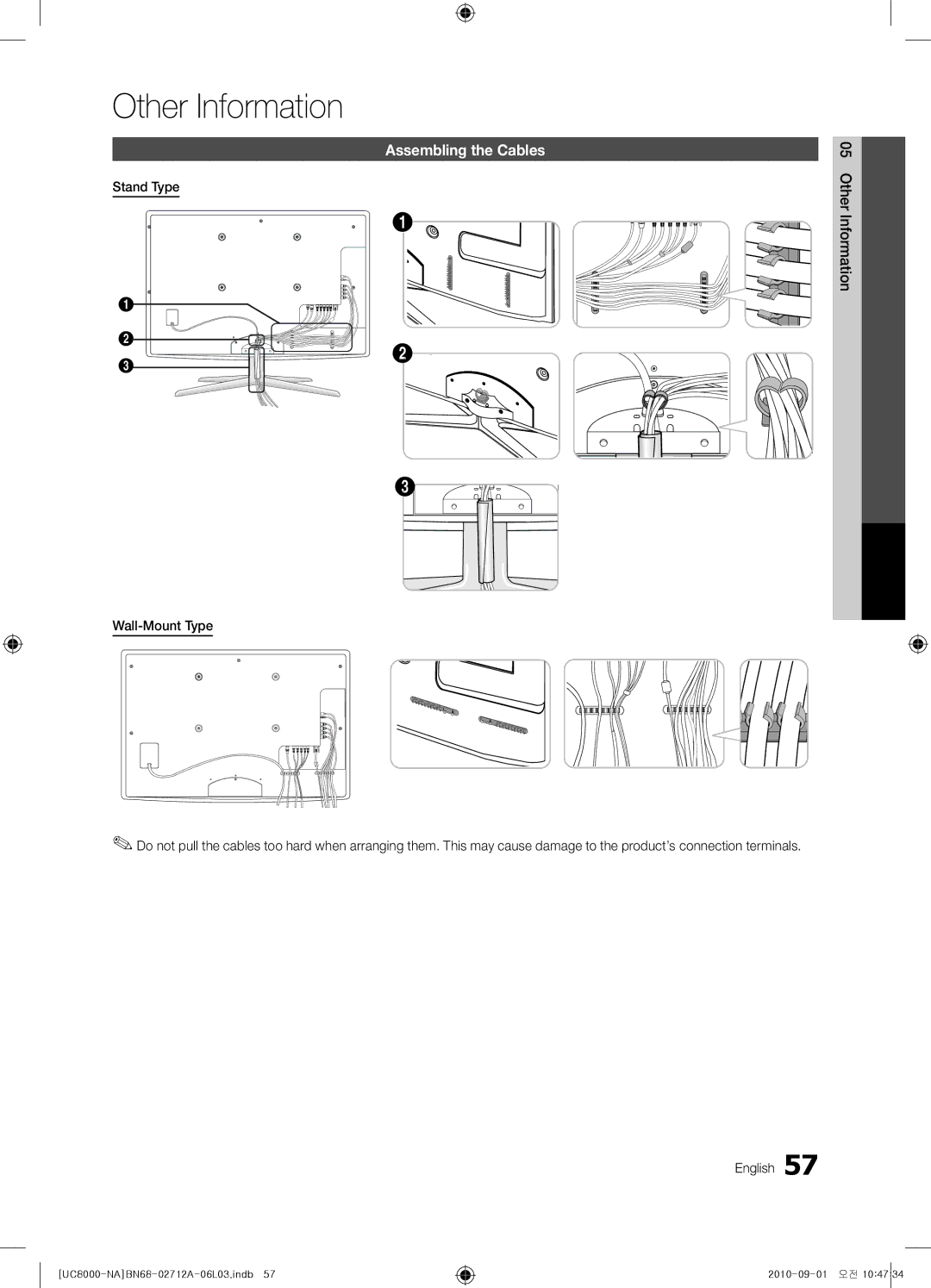 Samsung BN68-02712A-06 user manual Other Information, Assembling the Cables 