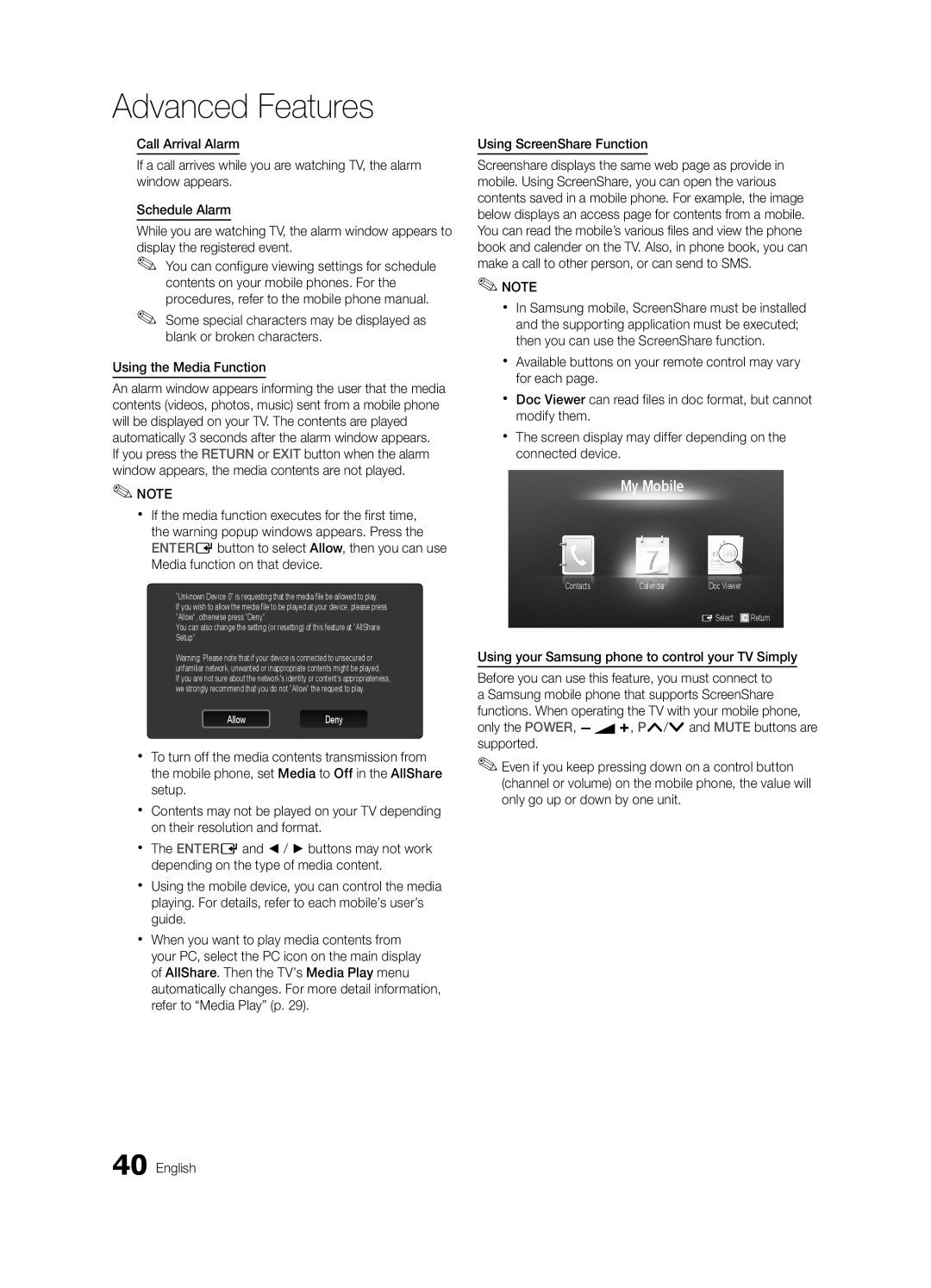 Samsung BN68-02727A-00 user manual My Mobile 