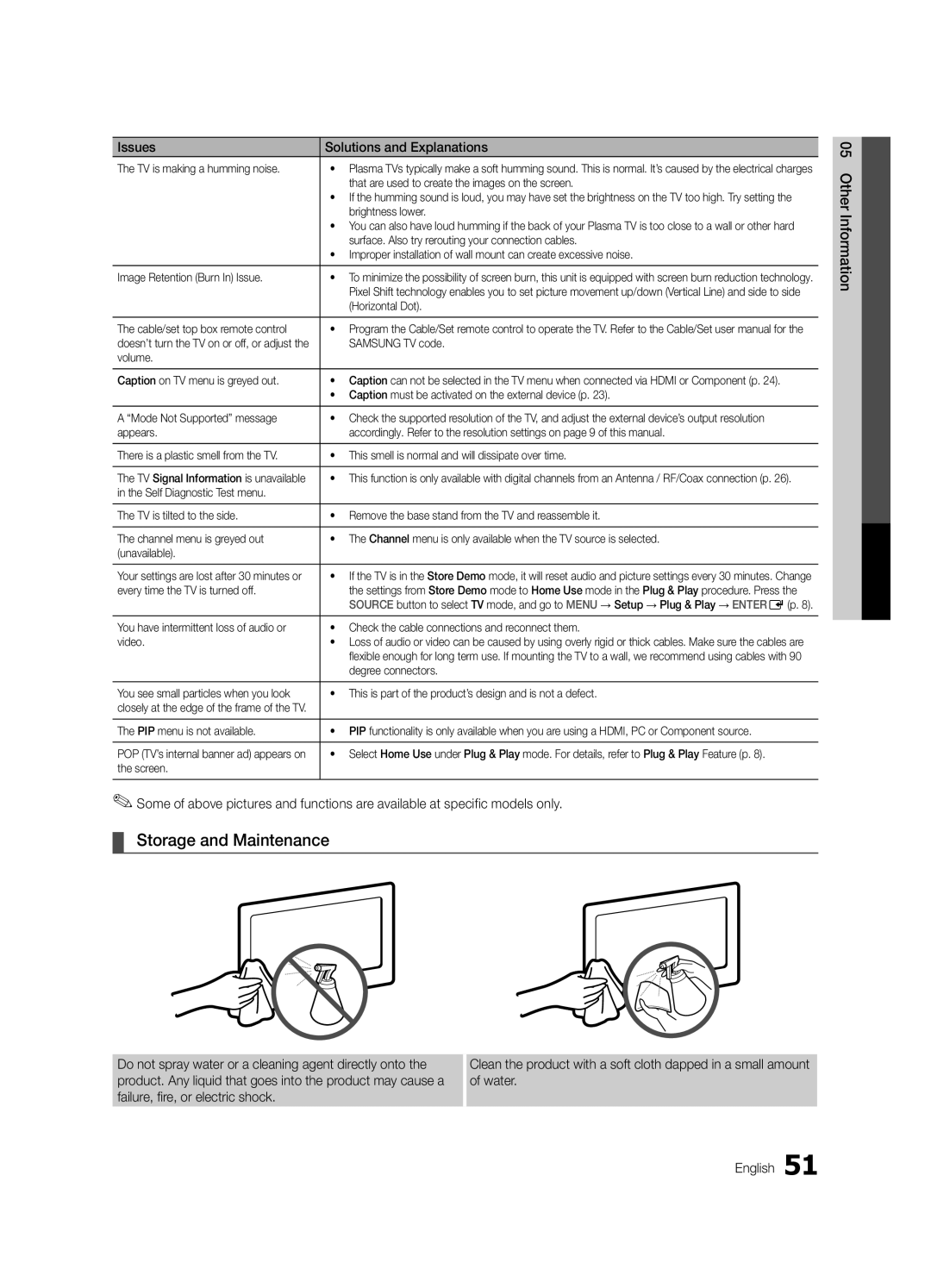 Samsung PC550-NA, BN68-02900A-05, Series r5+ 540, Series r5+ 550, Series r5+ 590 user manual Storage and Maintenance 