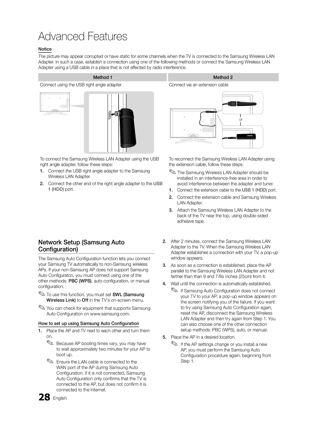 Samsung UN55C6900, BN68-02924A-02, UN46C6900 user manual Network Setup Samsung Auto Configuration 