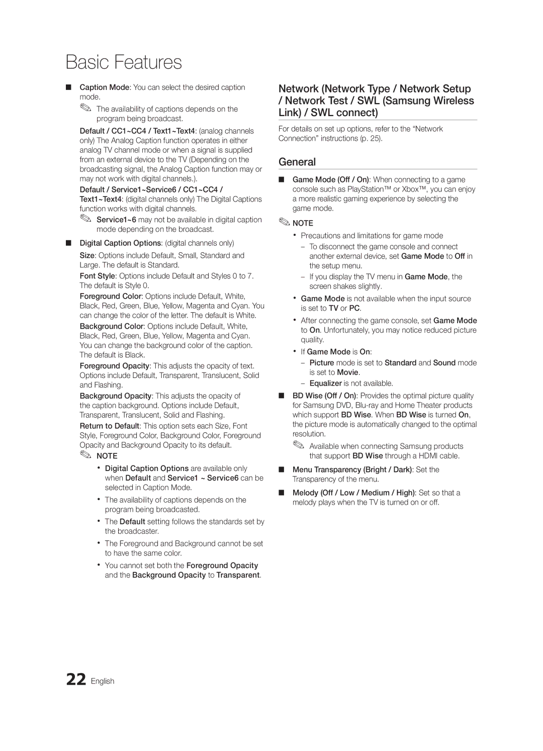 Samsung BN68-03004B-02, UC5000-ZC user manual General 