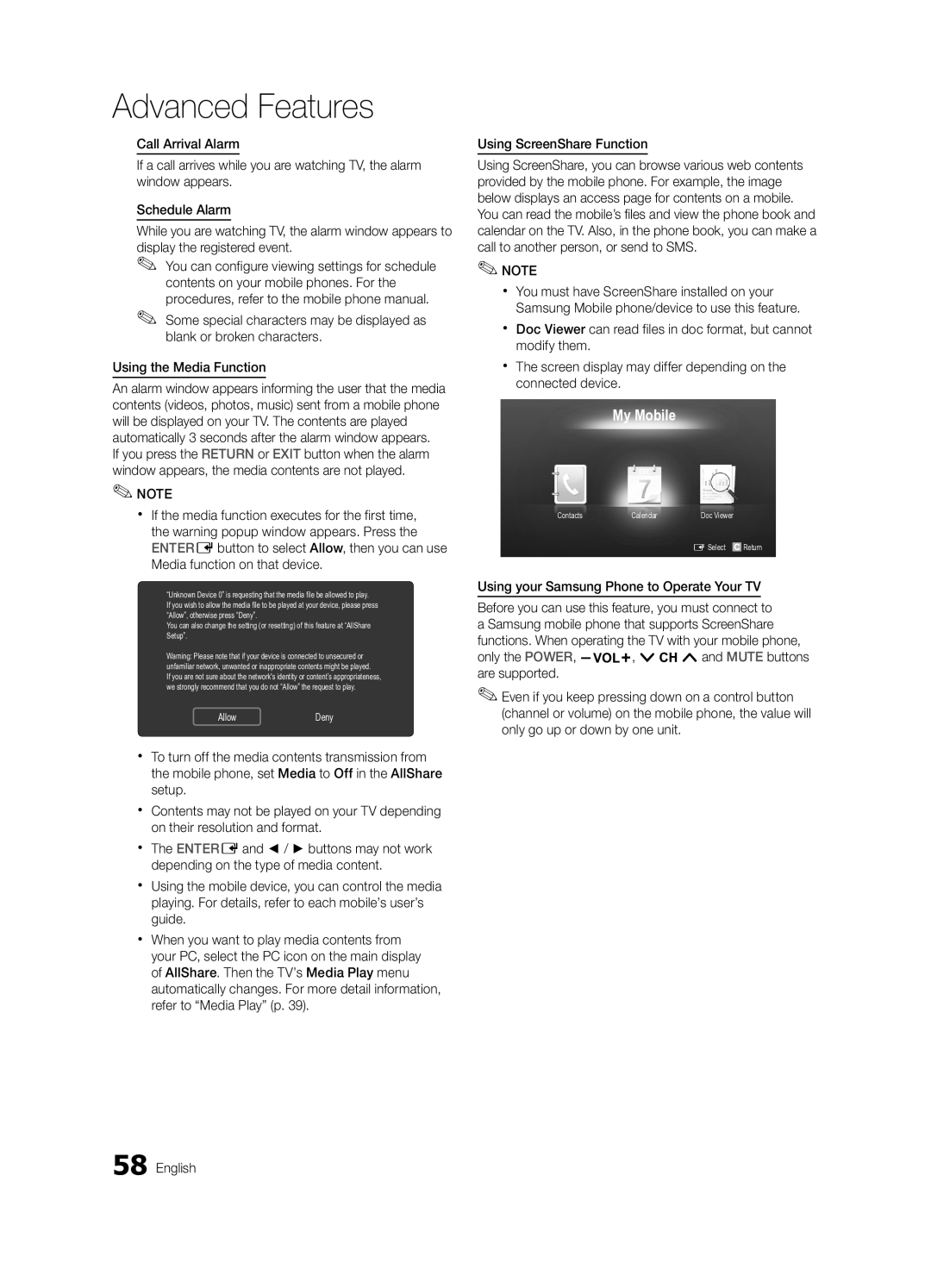 Samsung BN68-03088A-02, UC9000-NA user manual My Mobile 