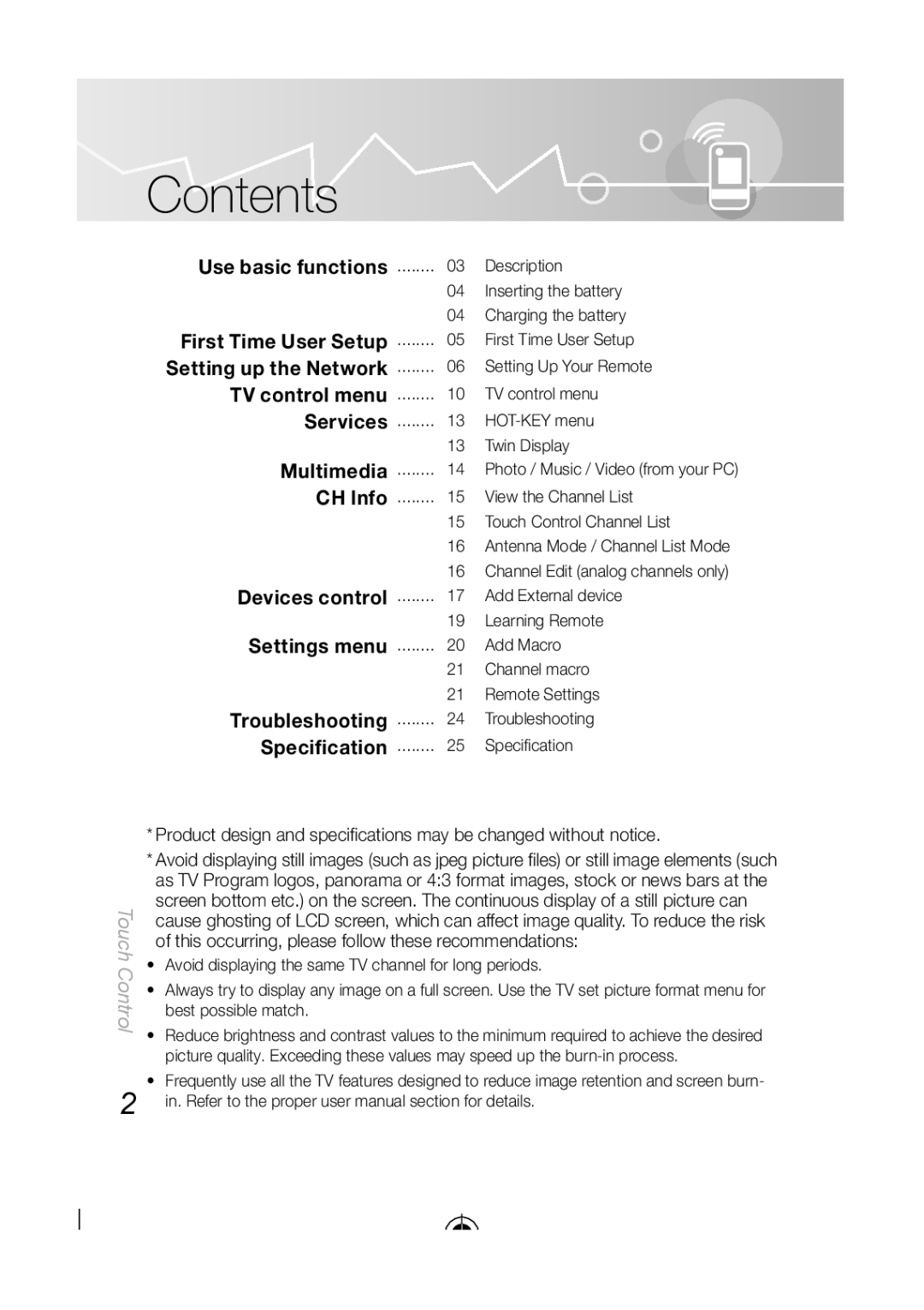 Samsung BN68-03092A-02, LED-C9000 user manual Contents 