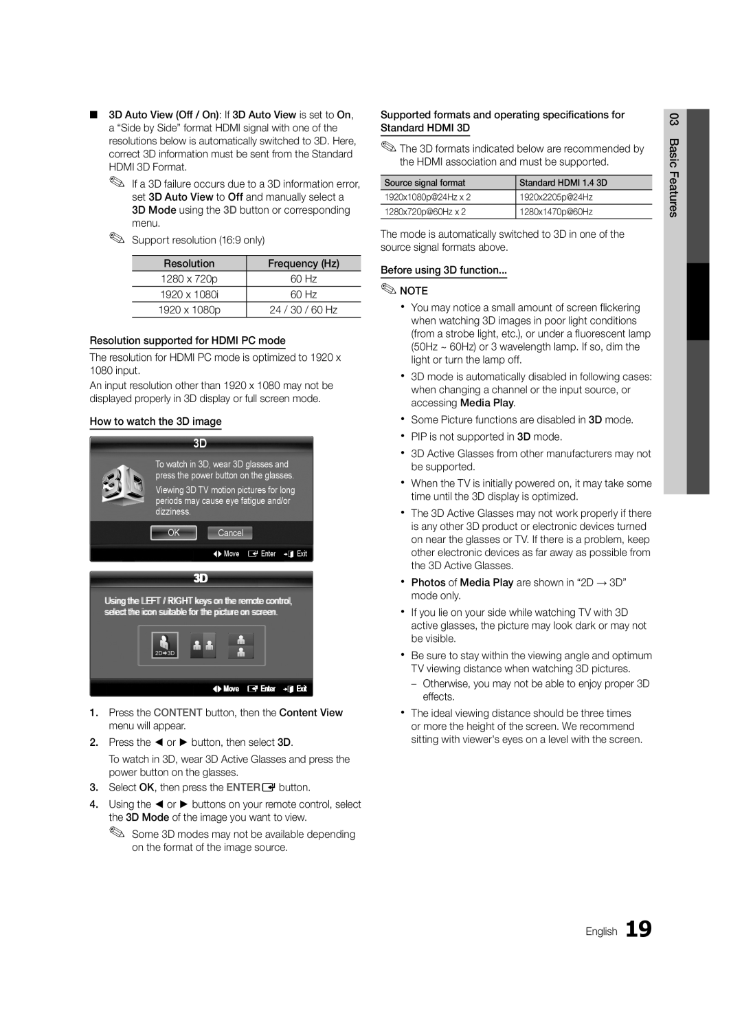 Samsung PC490-ZA, BN68-03114A-01 user manual 1280 x 720p 