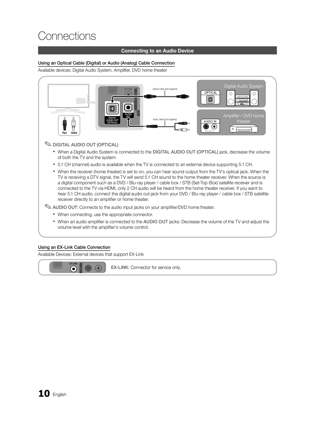 Samsung PC680-ZA, BN68-03116A-01, Series P6+ 680 user manual Connecting to an Audio Device, Digital Audio OUT Optical 