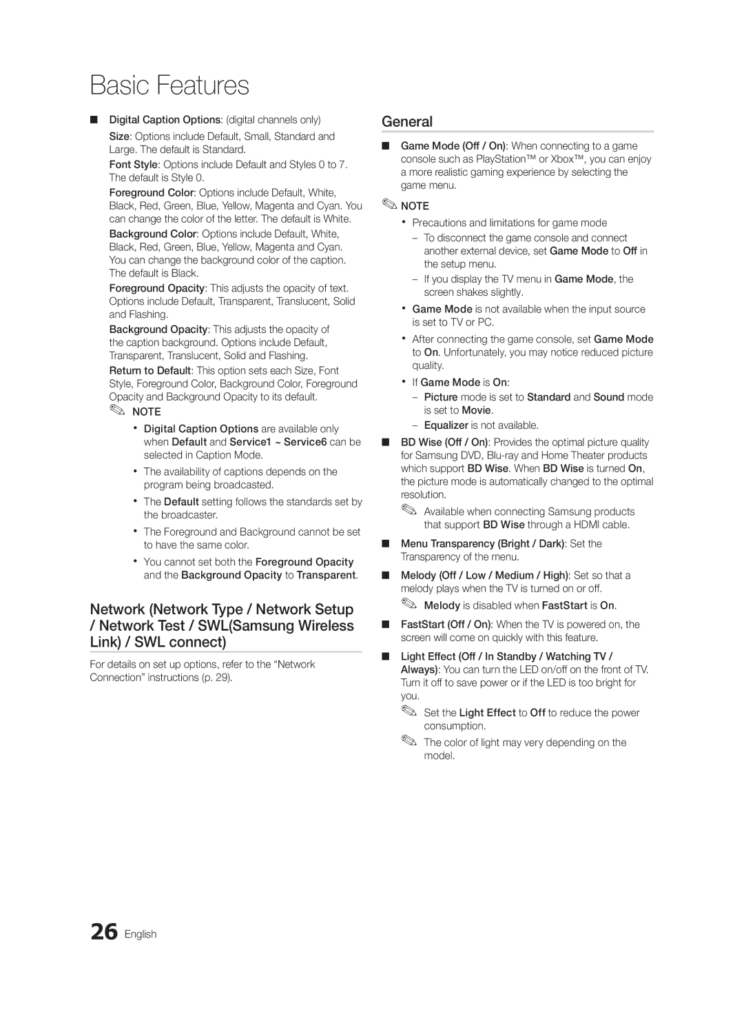 Samsung BN68-03153A-01, UC8000-NA user manual General 