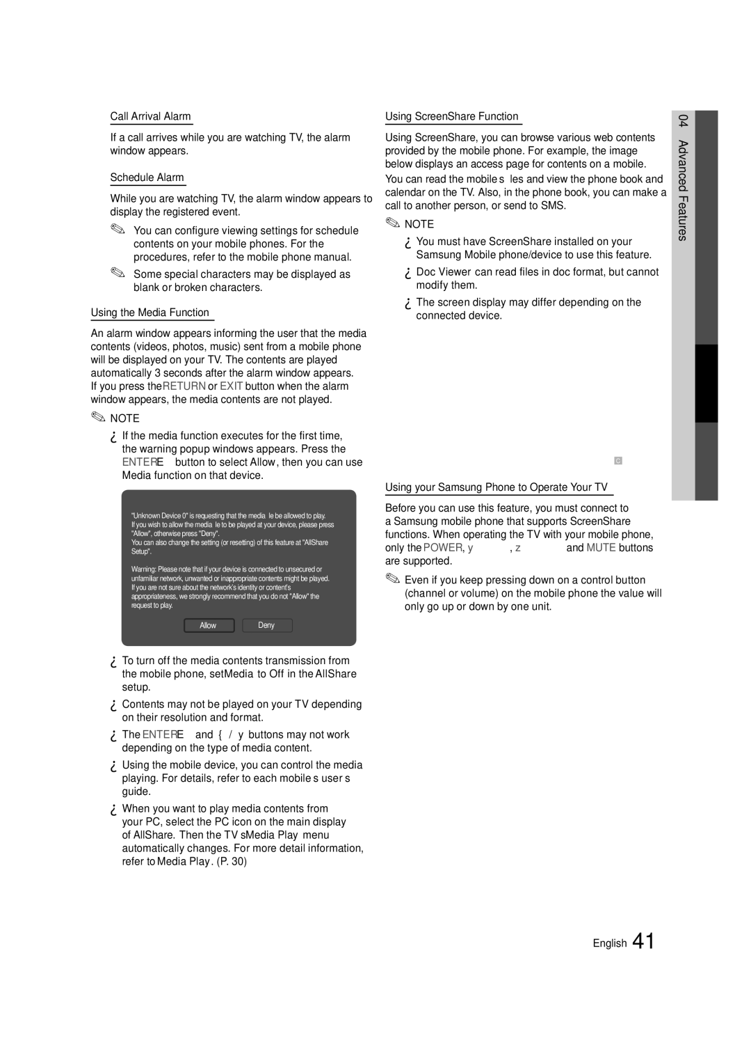 Samsung LC630-ZC, BN68-03164C-01 user manual My Mobile 