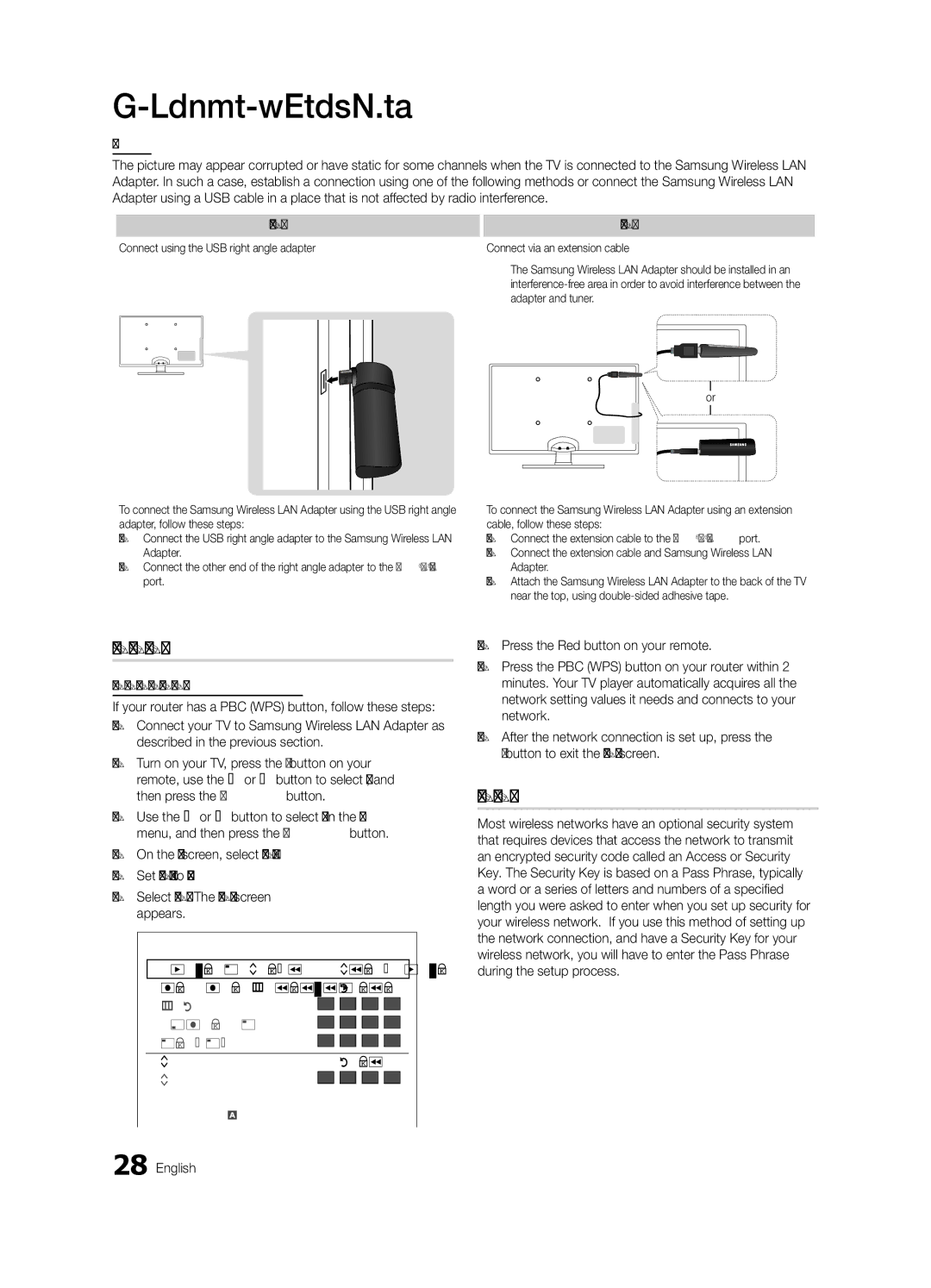 Samsung BN68-03165B-01, UC6300-ZC user manual Network Setup PBC WPS 