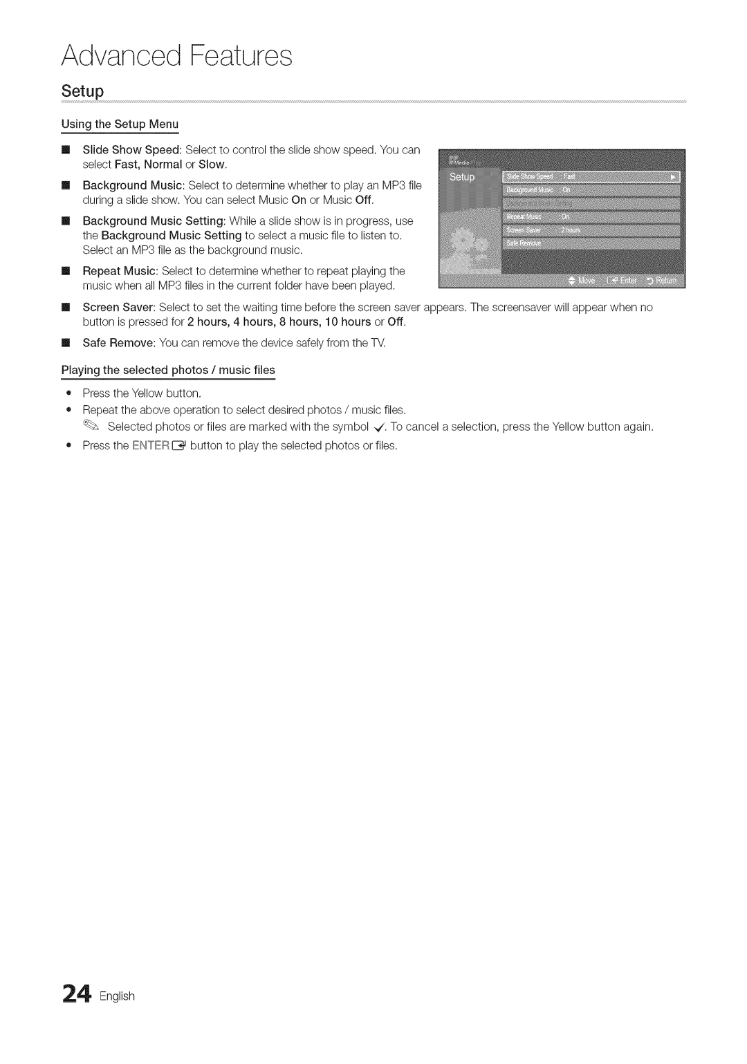 Samsung BN68-03703A-01 user manual Setup 