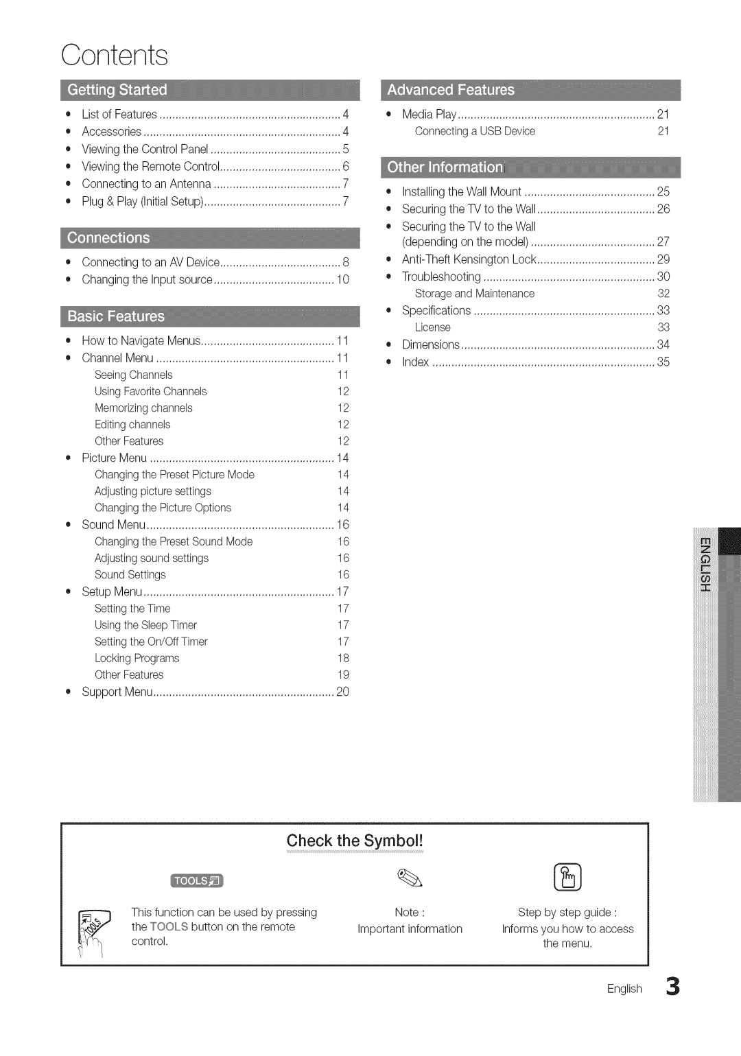 Samsung BN68-03703A-01 user manual Contents 