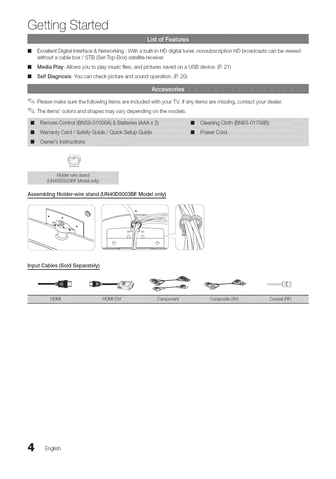 Samsung BN68-03703A-01 user manual Getting Started 