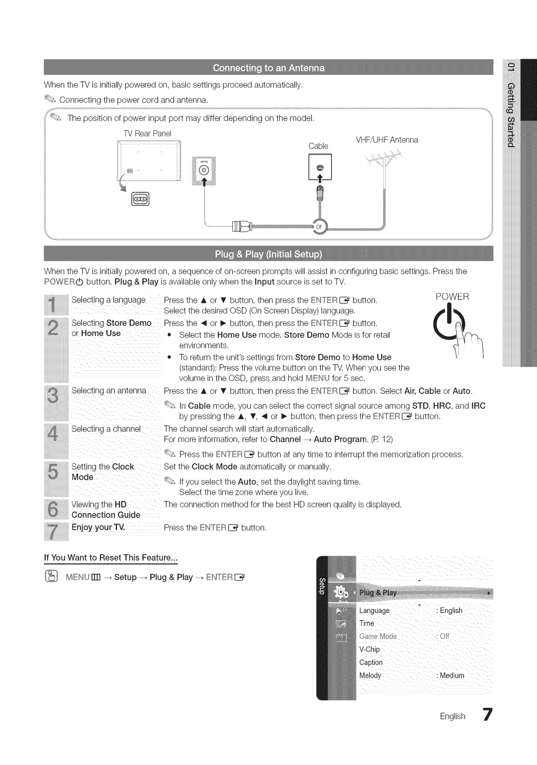 Samsung BN68-03703A-01 user manual Power, Enteri 