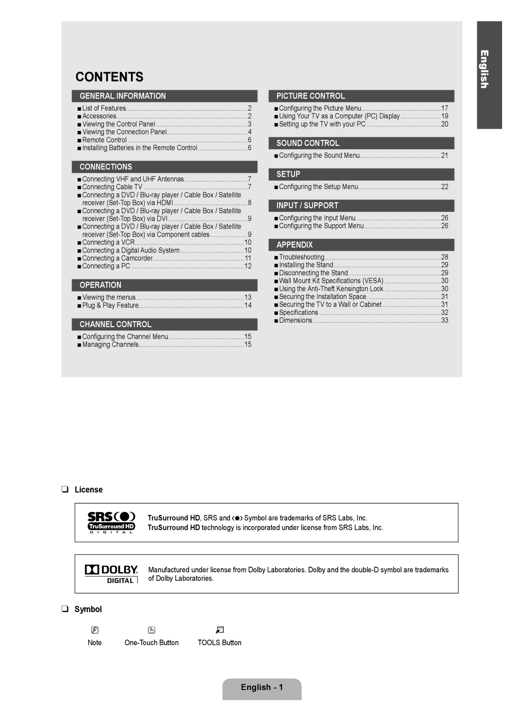 Samsung BN68 user manual Contents 