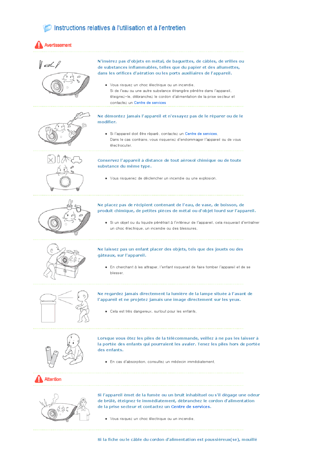 Samsung 20071106142725218, BP59-00131A-00 manual Vous risqueriez de déclencher un incendie ou une explosion 