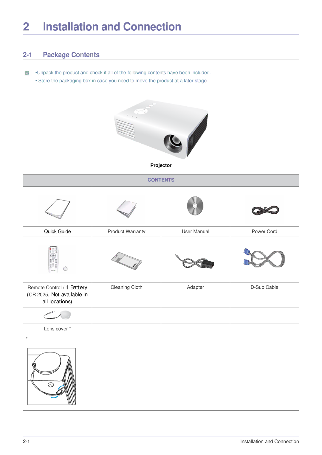 Samsung BP59-00136C-02, SP-U300M manual Installation and Connection, Package Contents 