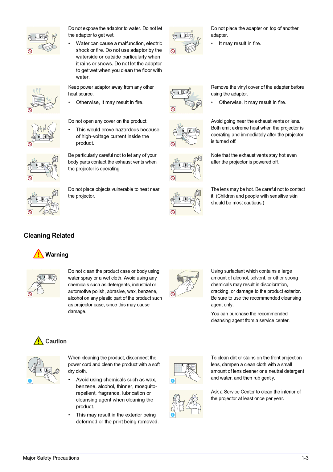 Samsung BP59-00143A-04 user manual Cleaning Related, Product 